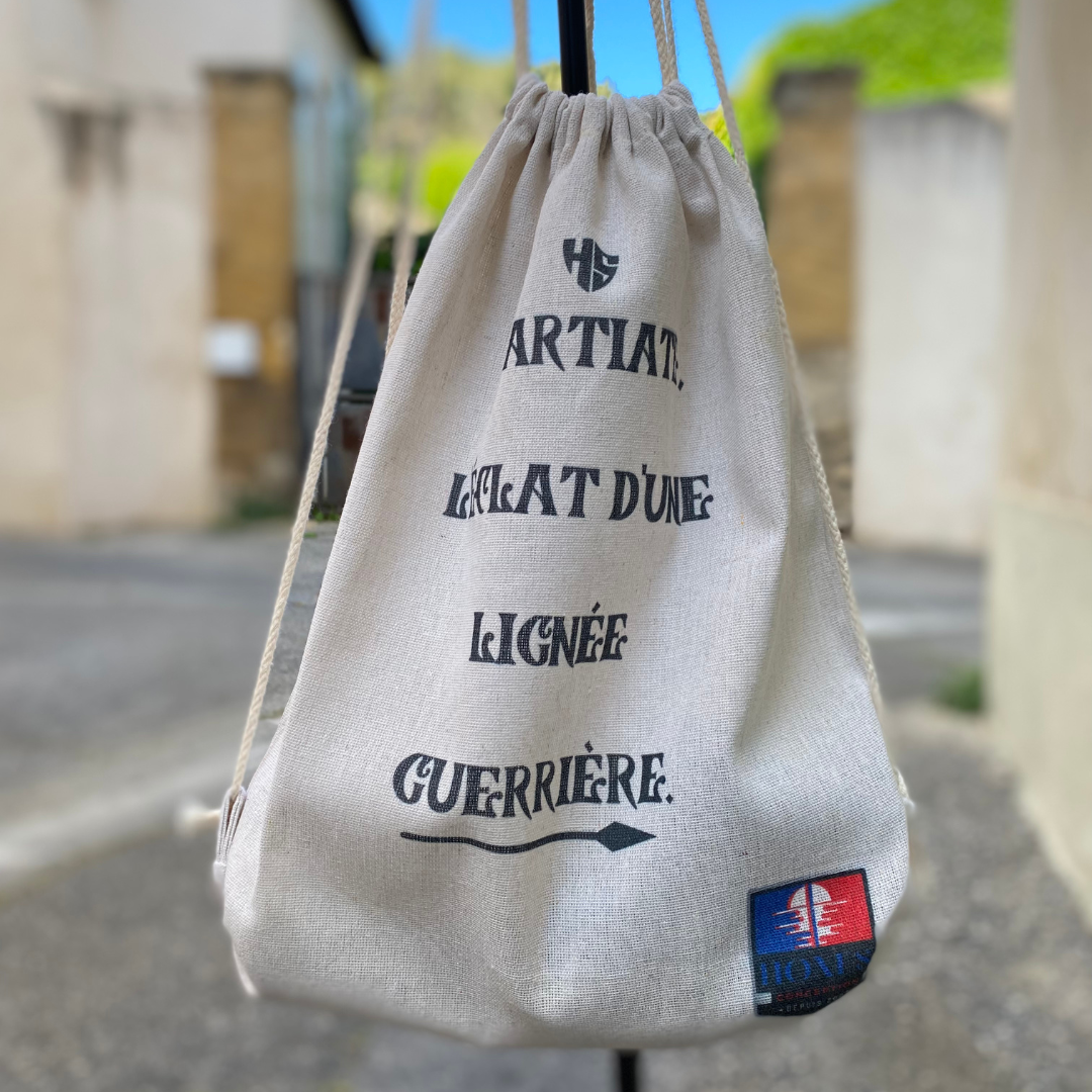 Sac à cordon personnalisable en polyester – 34x42 cm – couleur écru – Idéal sport & loisirs