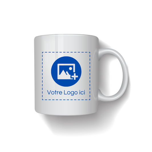 Mug 11 oz Blanc en Céramique Brillant
