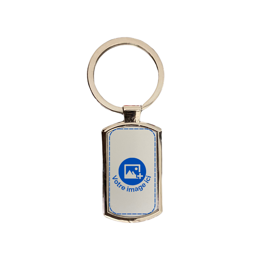 Porte-clés Rectangulaire en Aluminium – Élégant et Personnalisable