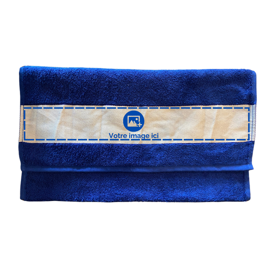 Serviette de bain personnalisable – 50 x 100 cm – 100 % coton – Bande sublimable